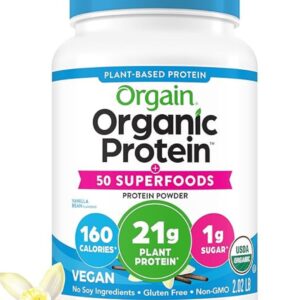 Orgain Organic Vegan Protein + 50 Superfoods Vanilla Bean 2.02 lb