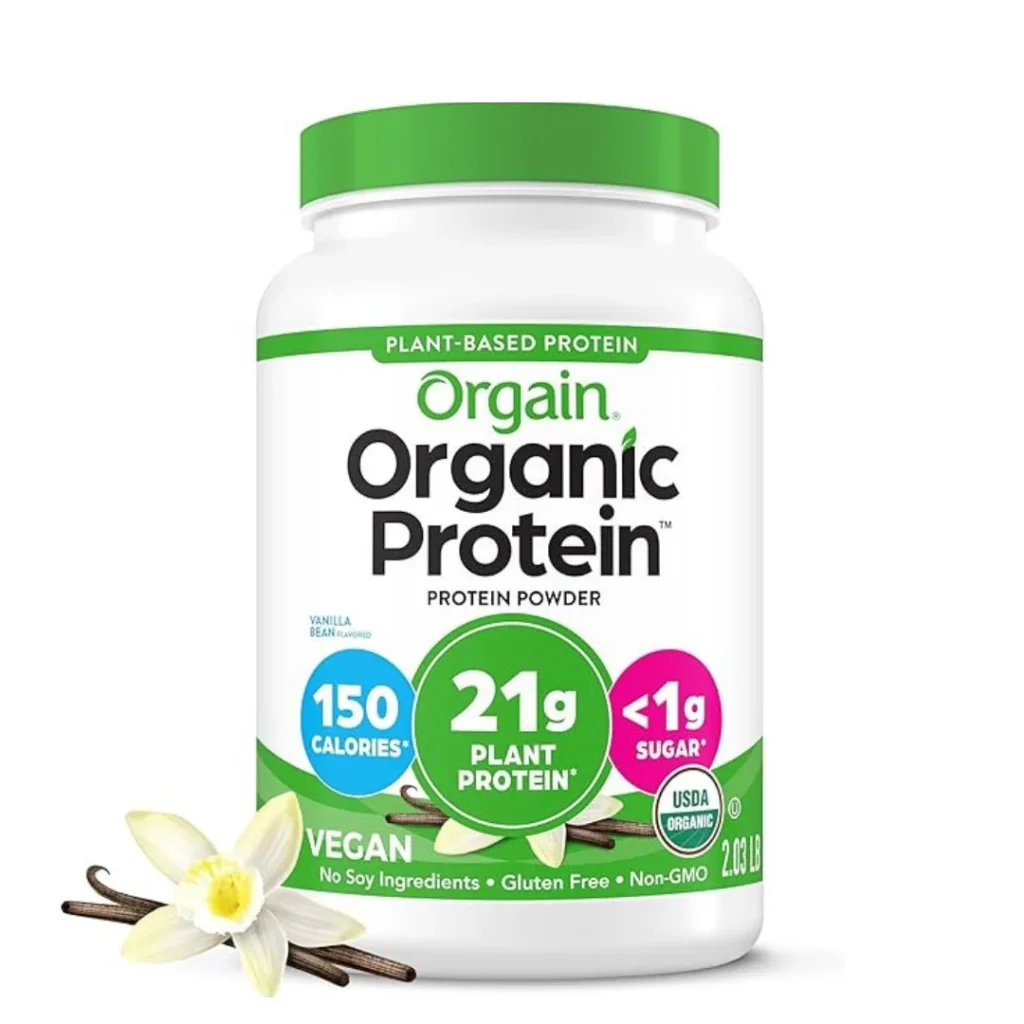 Orgain Organic Vegan Protein Powder Vanilla Bean 2.03lb 21g Protein