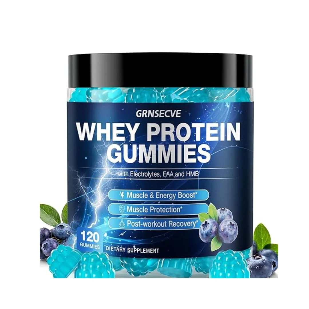 Whey Protein Gummies 10g Protein Blueberry Sugar Free 120 Count