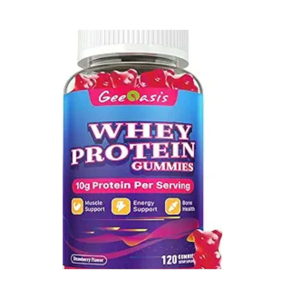 Whey Protein Gummies 10g Strawberry Flavor 120 Count | Protein Chews