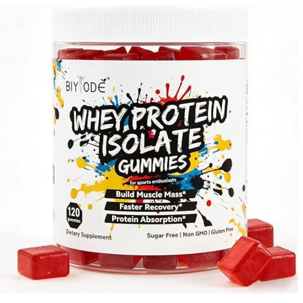 Whey Protein Isolate Gummies with BCAA & Enzymes 120 Sugar-Free