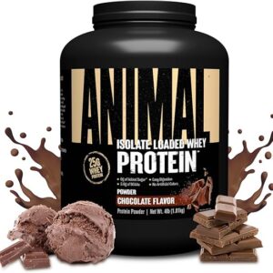 Animal Whey Isolate Protein Powder Chocolate 4 lbs | 25g Protein