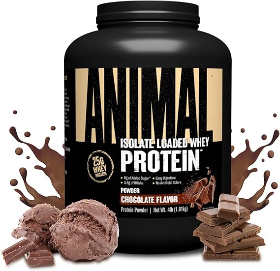 Animal Whey Isolate Protein Powder Chocolate 4 lbs | 25g Protein