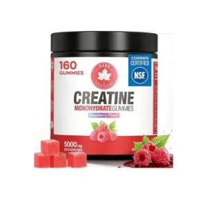 Creatine Gummies 5000mg NSF Certified with Taurine & B12 Raspberry