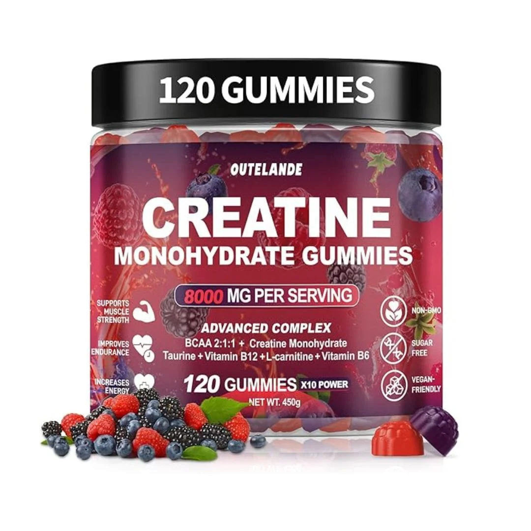 Creatine Monohydrate Gummies 120ct – Vegan Energy & Muscle Boos