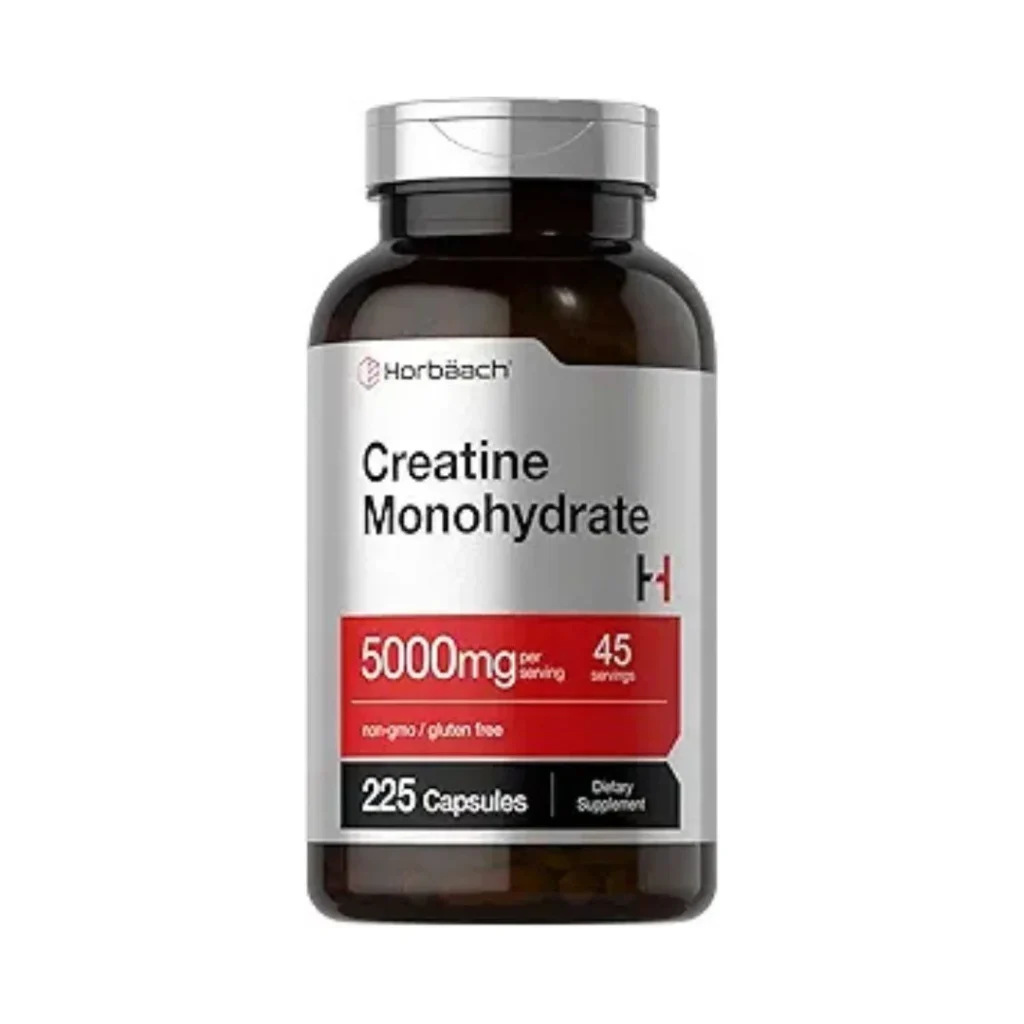 Horbäach Creatine Monohydrate 5g | 225 Capsules | Non-GMO Formula