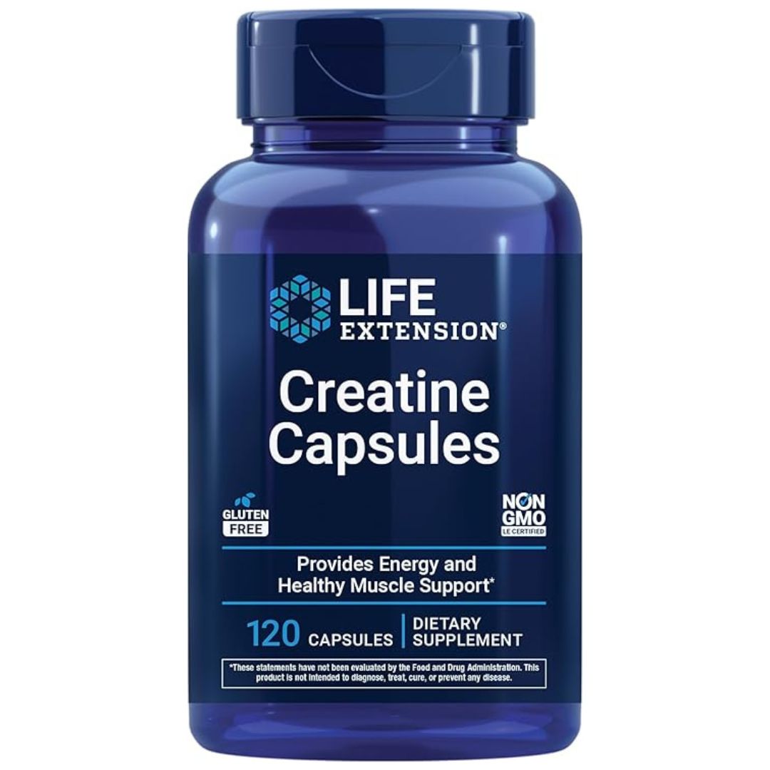 Life Extension Creatine Monohydrate Capsules for Strength & Endurance