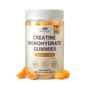 NaturaLife Labs Creatine Gummies 5g, Tangerine, Vegan, 120 Count