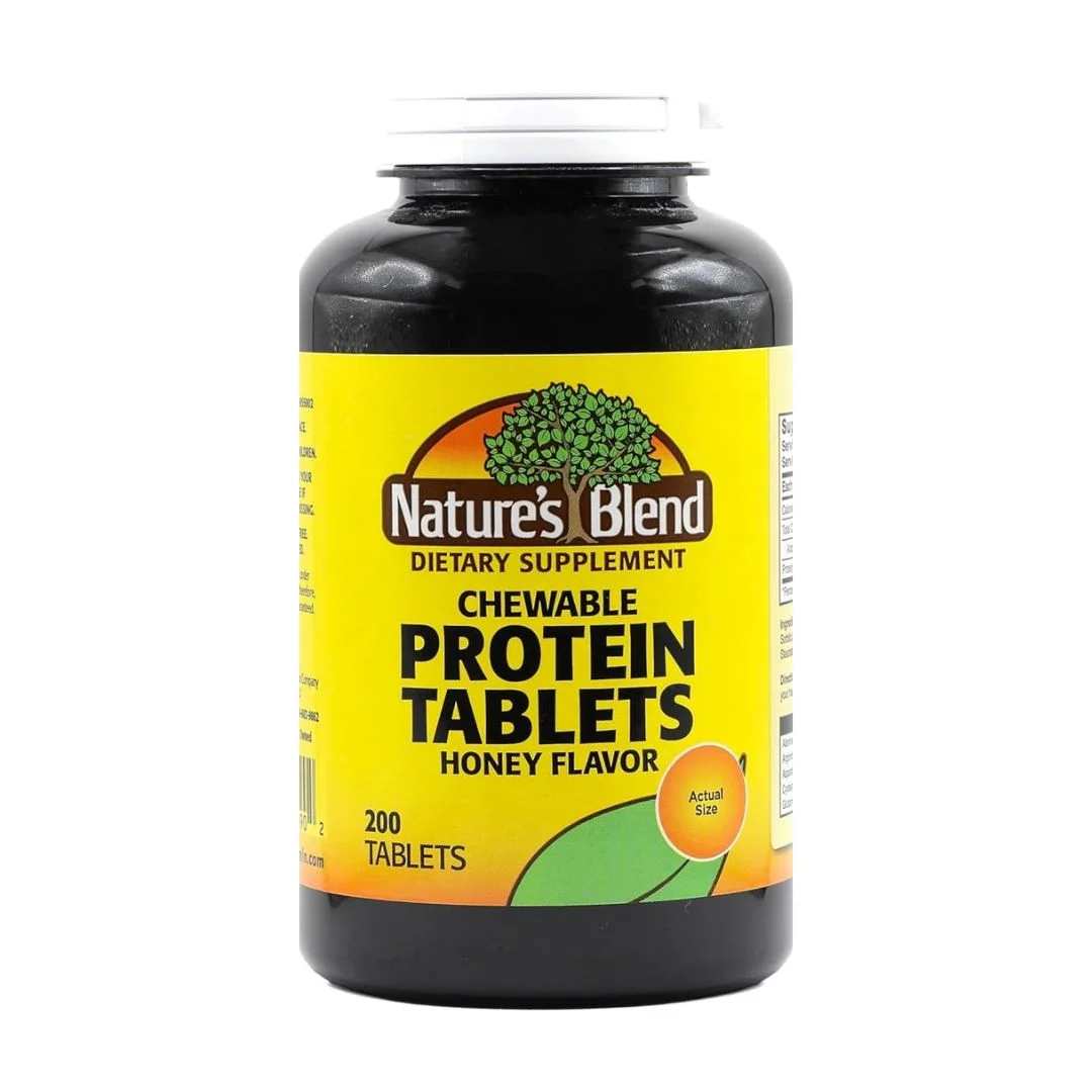 Natures Blend Protein Tablets Honey Flavor 200 Tablets Supplement