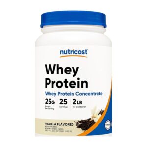 Nutricost Whey Protein Concentrate Vanilla 2 lbs | High Protein