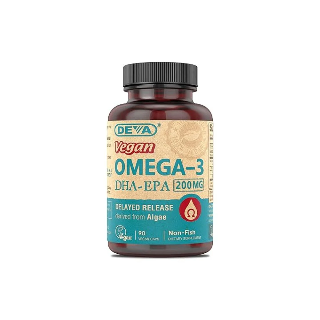 DEVA Vegan Omega 3 DHA EPA Micro Algae Delayed Release Capsules 90ct