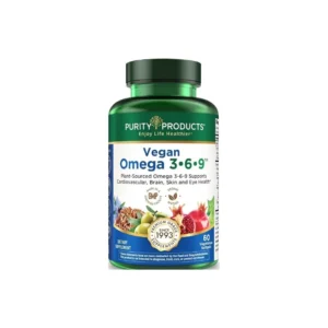 Purity Products Omega 3-6-9 Vegan Formula, 60 Softgels