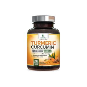 Turmeric Curcumin 2400mg Organic 95% BioPerine Joint Support 240ct
