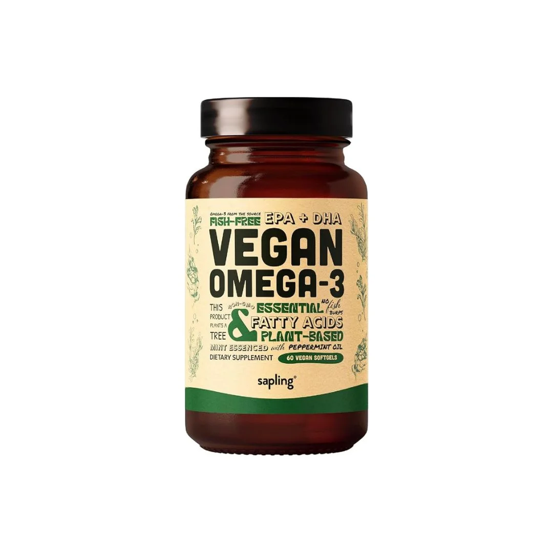 Vegan Omega 3 Supplement DHA EPA Algae Oil, 60 Softgels